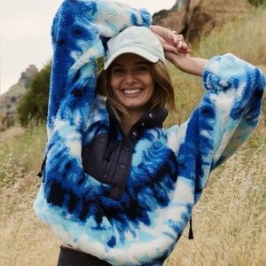Free People Movement Hit The Slopes Pullover; Ocean Tie Dye Combo; Size Small